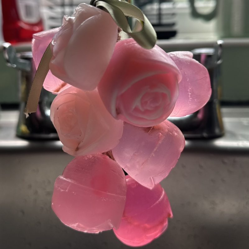 Handmade Rose & White Musk Glycerin Soap – Pink Floral Soap – 330g