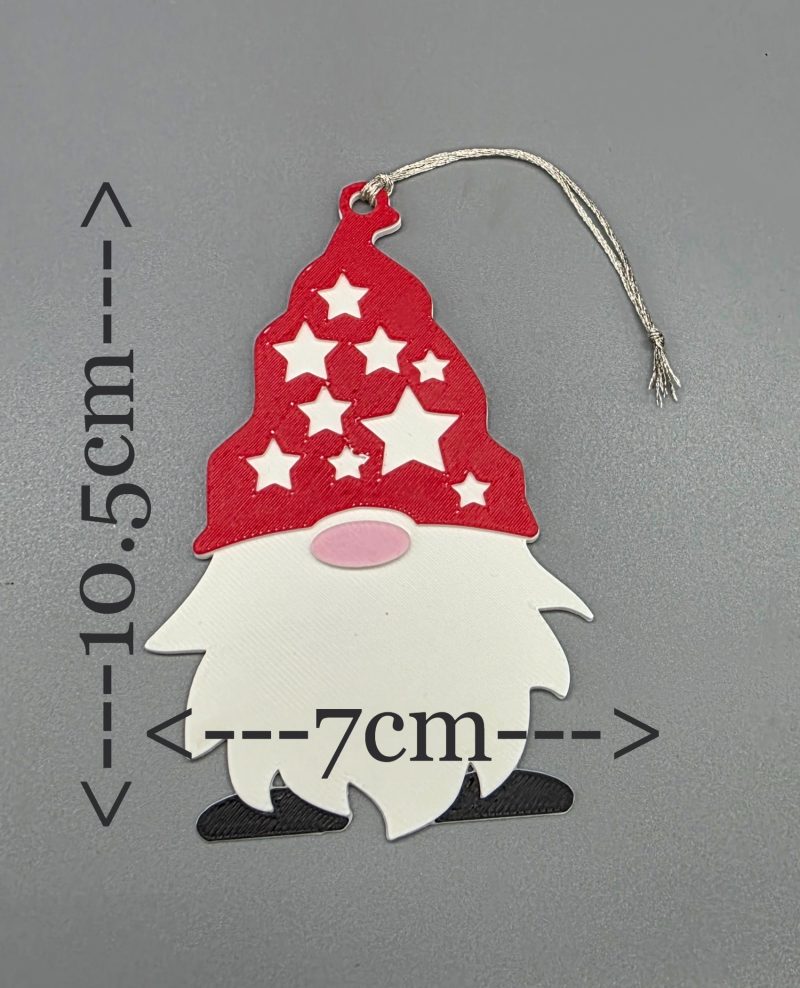 Personalised Gonk/Gnome Christmas bauble