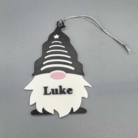 Personalised Gonk/Gnome Christmas bauble