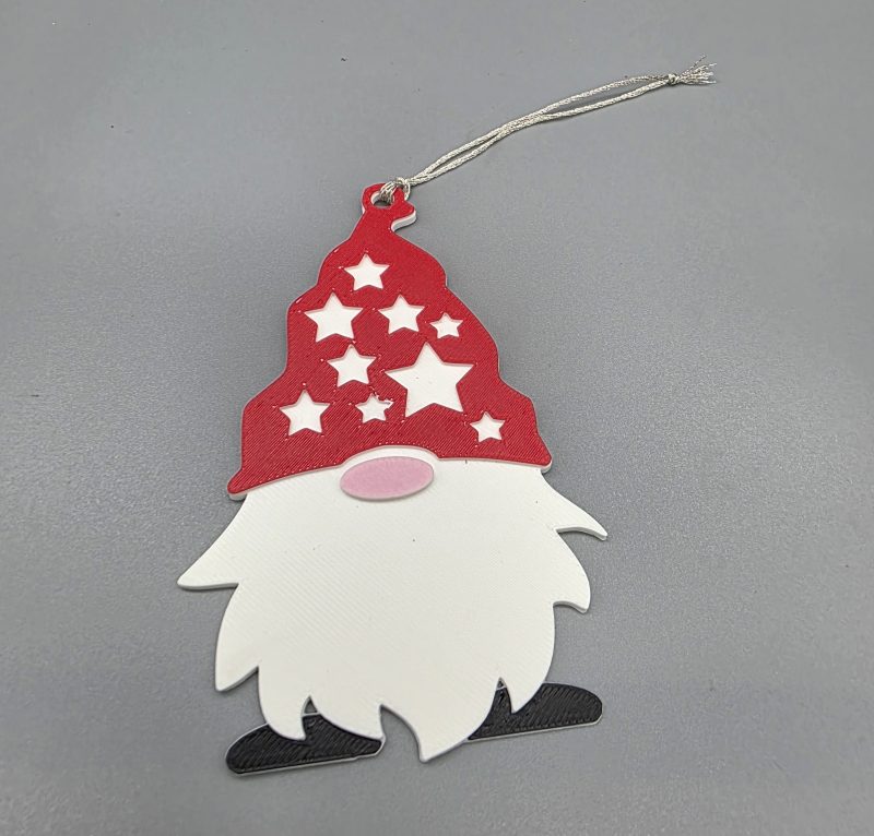 Personalised Gonk/Gnome Christmas bauble