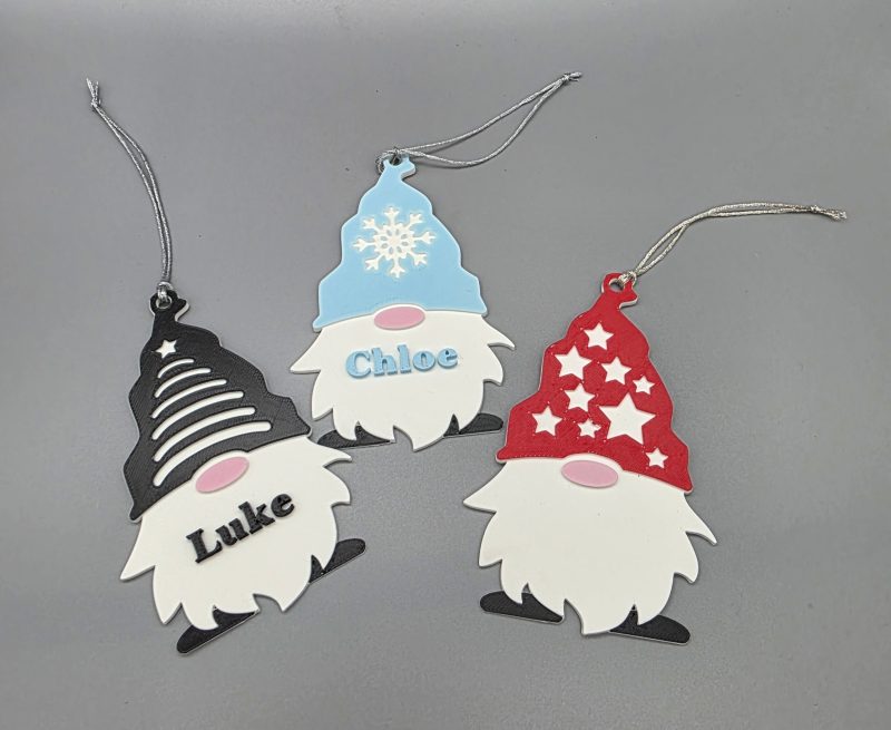 Personalised Gonk/Gnome Christmas bauble