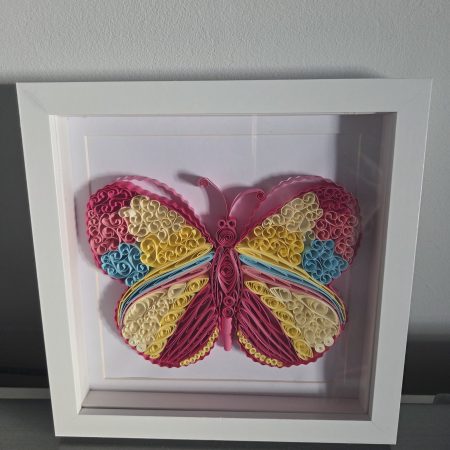 Quilled colourful butterfly