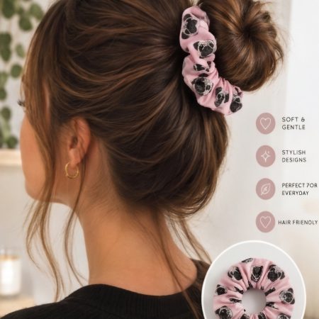 Patterned hair scrunchies