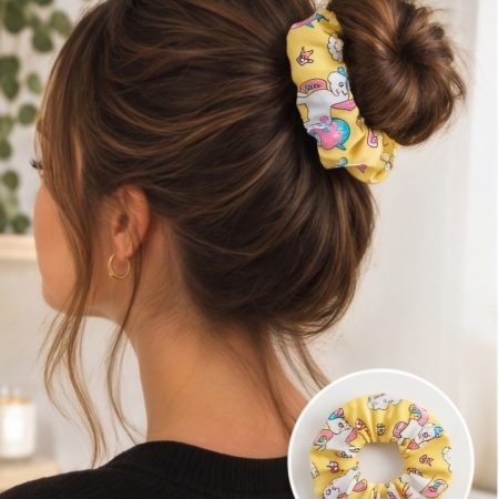 Patterned hair scrunchies