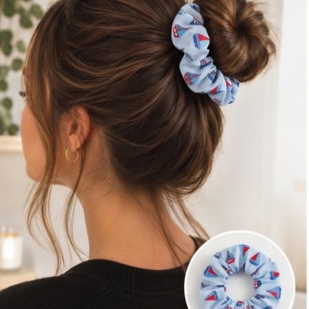 Patterned hair scrunchies