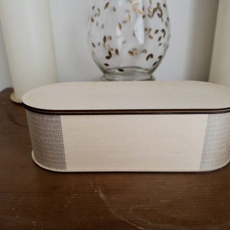 Handmade Wooden Keepsake Box – Oval Wooden Storage & Memory Box