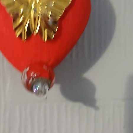 3 Hearts with golden/green sequins and colourful tassel