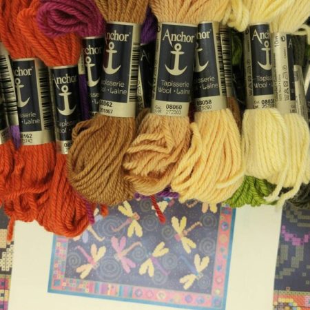 Dragonfly Dance tapestry picture, cushion or wall-hanging kit