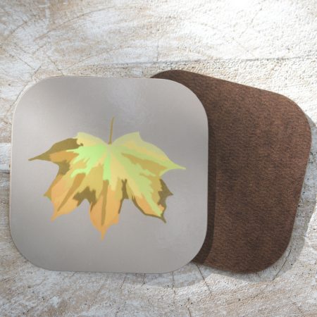 Set of four Sycamore leaf coasters