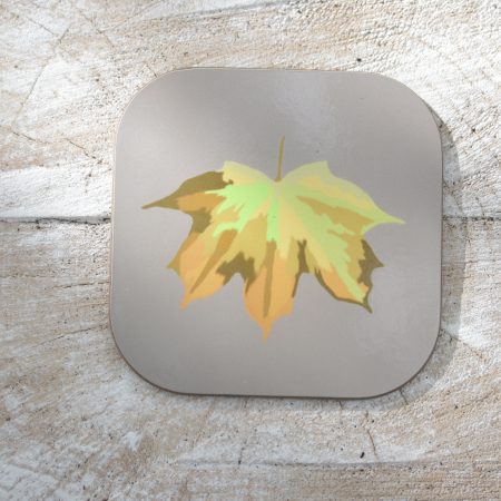 Set of four Sycamore leaf coasters