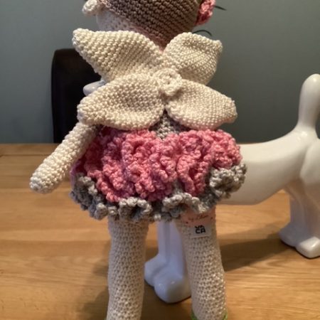 Anna The Flower Fairy, hand made crochet doll