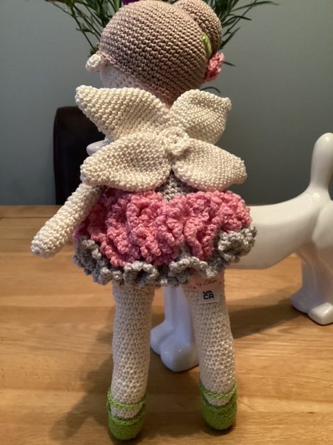 Anna The Flower Fairy, hand made crochet doll