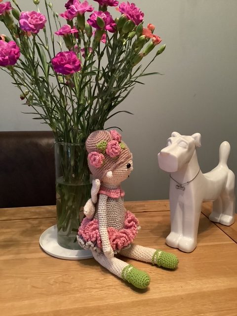 Anna The Flower Fairy, hand made crochet doll