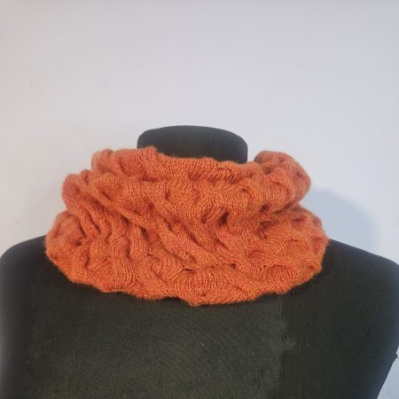 Handknitted 100% wool cowl.