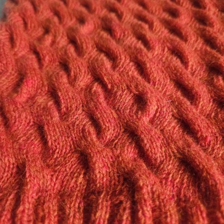 Handknitted 100% wool cowl.
