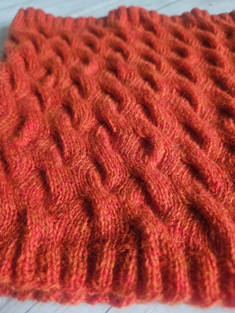 Handknitted 100% wool cowl.