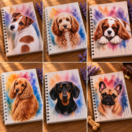Dashing Dogs – Small & Mighty Collection | Handmade Notebooks