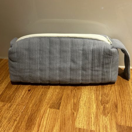 Handmade quilted makeup or pencil case bag