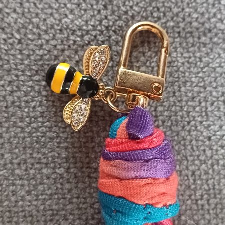 Multicoloured Stretchy Keyring Wristlet 2
