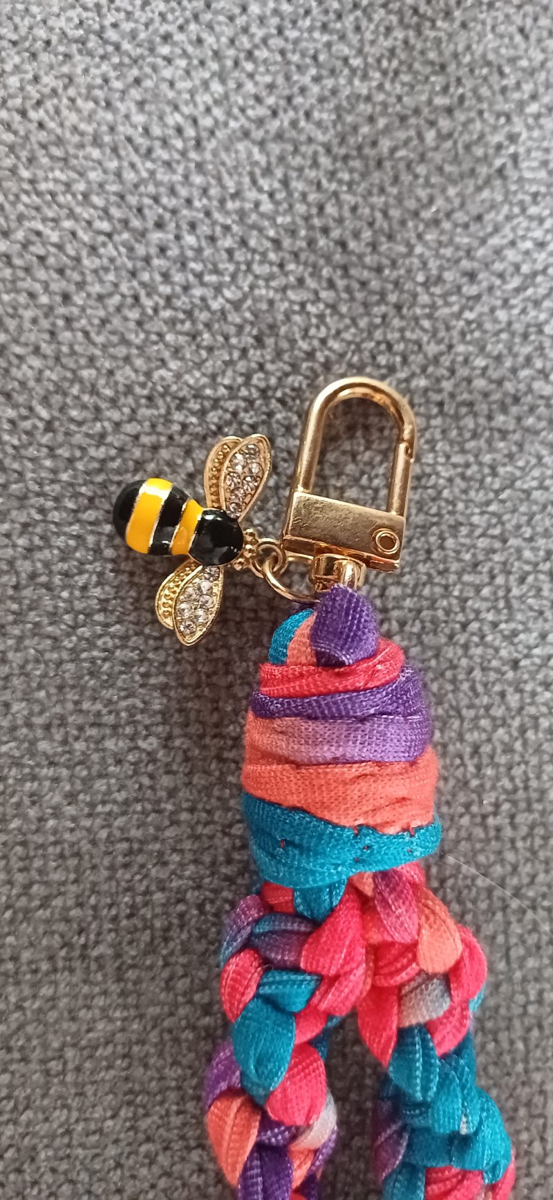Multicoloured Stretchy Keyring Wristlet 2