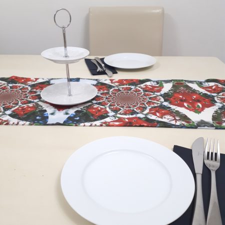 Zara Table Runner. Linen Fabric Protector.
