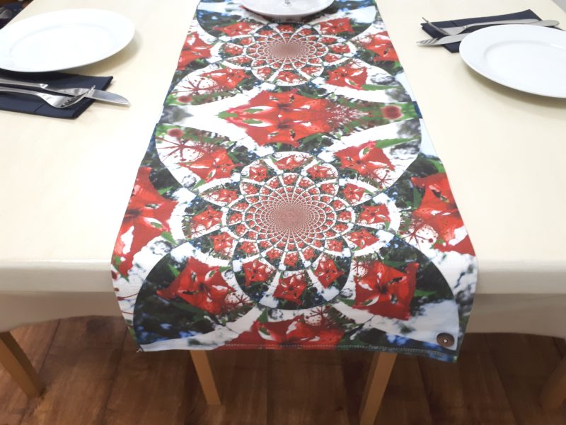 Zara Table Runner. Linen Fabric Protector.