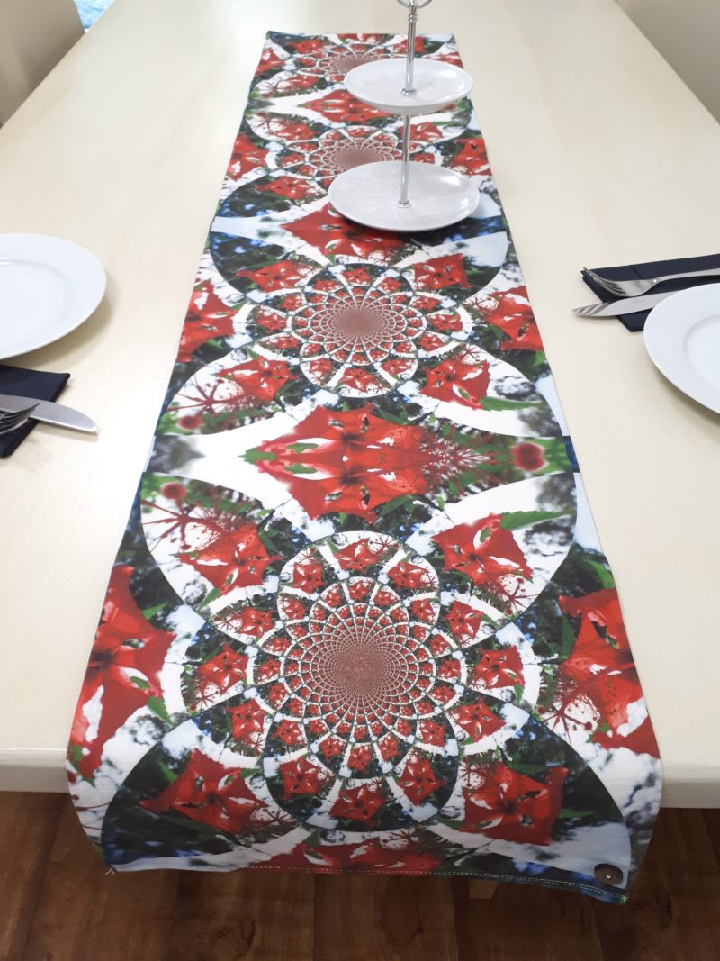 Zara Table Runner. Linen Fabric Protector.