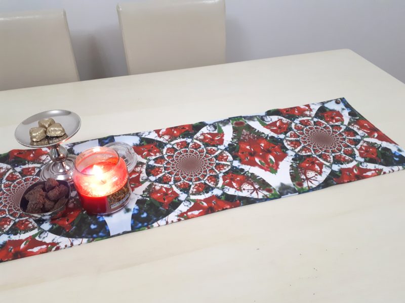 Zara Table Runner. Linen Fabric Protector.