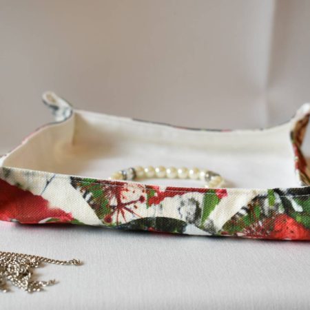 Zara Handmade Trinket Tray, Fabric Accessory Storage Holder