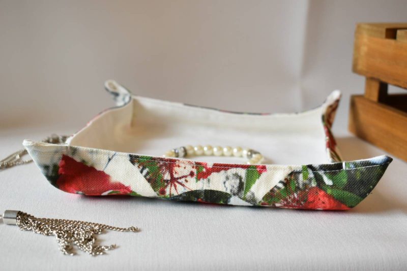 Zara Handmade Trinket Tray, Fabric Accessory Storage Holder