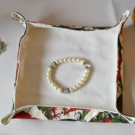 Zara Handmade Trinket Tray, Fabric Accessory Storage Holder