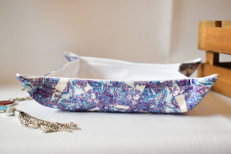 Roxana Handmade Trinket Tray, Fabric Accessory Storage Holder