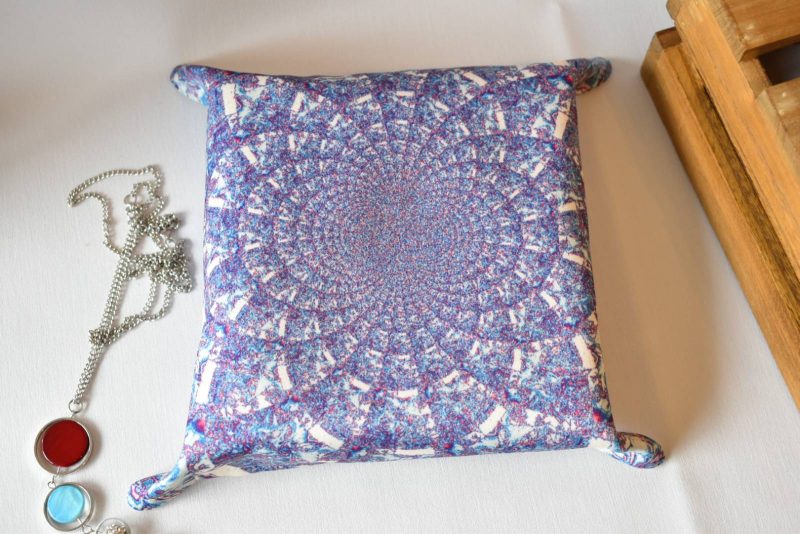 Roxana Handmade Trinket Tray, Fabric Accessory Storage Holder