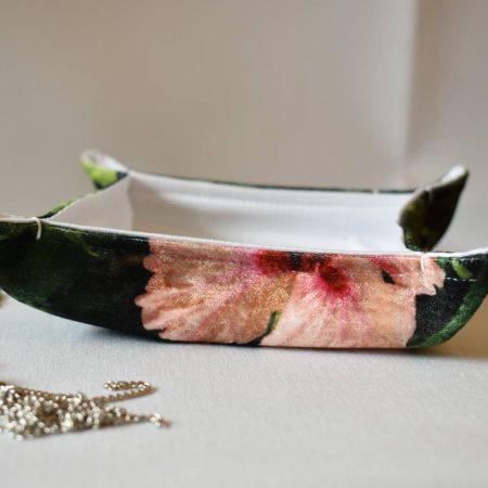 Ayana Handmade Trinket Tray, Fabric Accessory Storage Holder