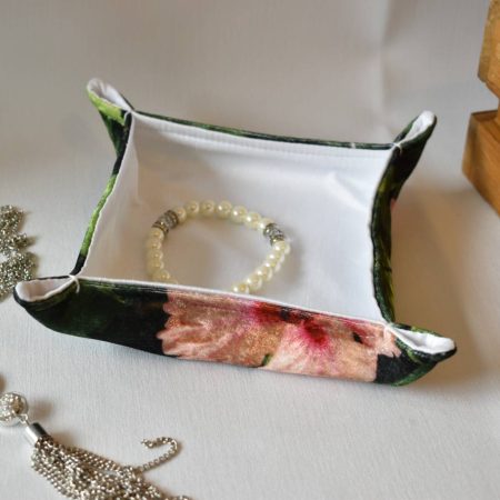 Ayana Handmade Trinket Tray, Fabric Accessory Storage Holder