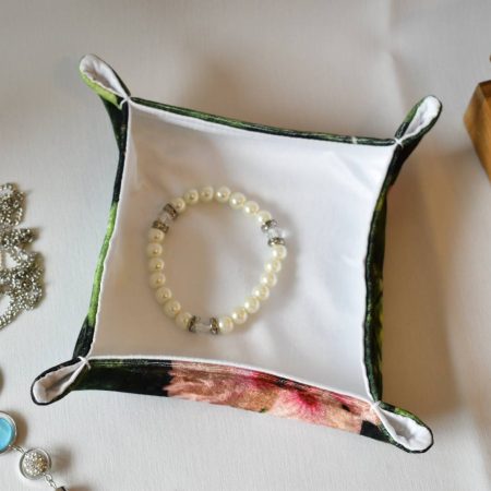 Ayana Handmade Trinket Tray, Fabric Accessory Storage Holder