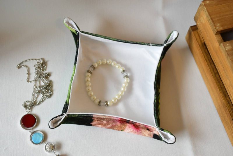 Ayana Handmade Trinket Tray, Fabric Accessory Storage Holder