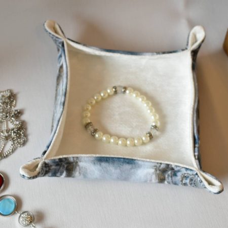 Coira Handmade Trinket Tray, Fabric Accessory Storage Holder