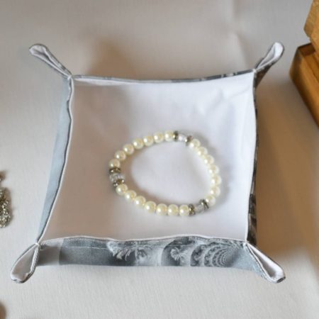 Zoria Handmade Trinket Tray, Fabric Accessory Storage Holder