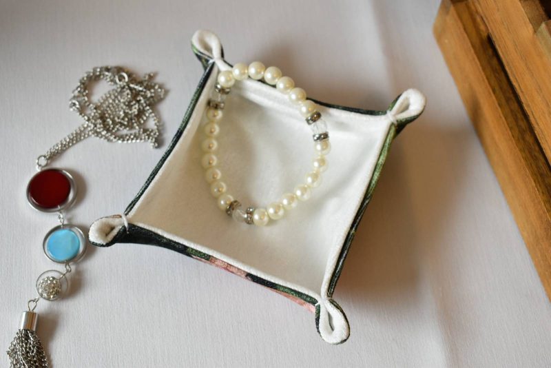 Ayana Handmade Trinket Tray, Fabric Accessory Storage Holder