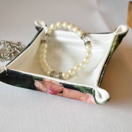 Ayana Handmade Trinket Tray, Fabric Accessory Storage Holder