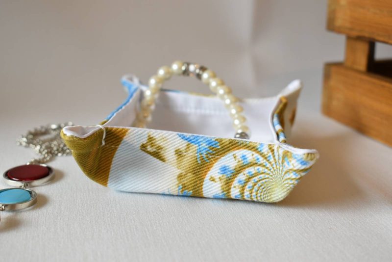 Ora Handmade Trinket Tray, Fabric Accessory Storage Holder