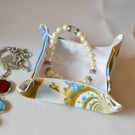 Ora Handmade Trinket Tray, Fabric Accessory Storage Holder