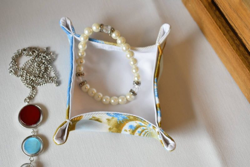Ora Handmade Trinket Tray, Fabric Accessory Storage Holder
