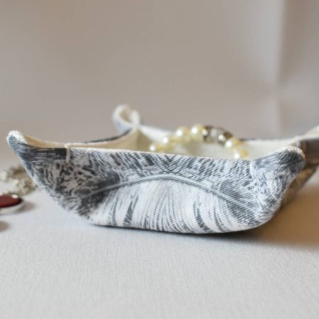 Zoria Handmade Trinket Tray, Fabric Accessory Storage Holder