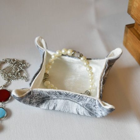 Zoria Handmade Trinket Tray, Fabric Accessory Storage Holder