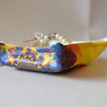 Kamyra Handmade Trinket Tray, Fabric Accessory Storage Holder