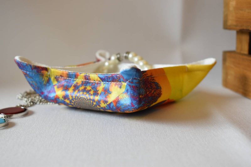 Kamyra Handmade Trinket Tray, Fabric Accessory Storage Holder