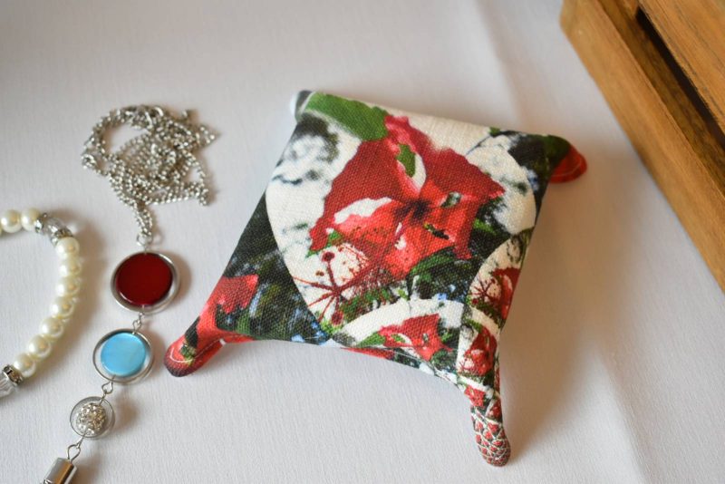 Zara Handmade Trinket Tray, Fabric Accessory Storage Holder