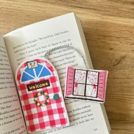 Fabric Teabag Bookmark, Cozy House Tag, Handmade Book Accessory, Reader Gift